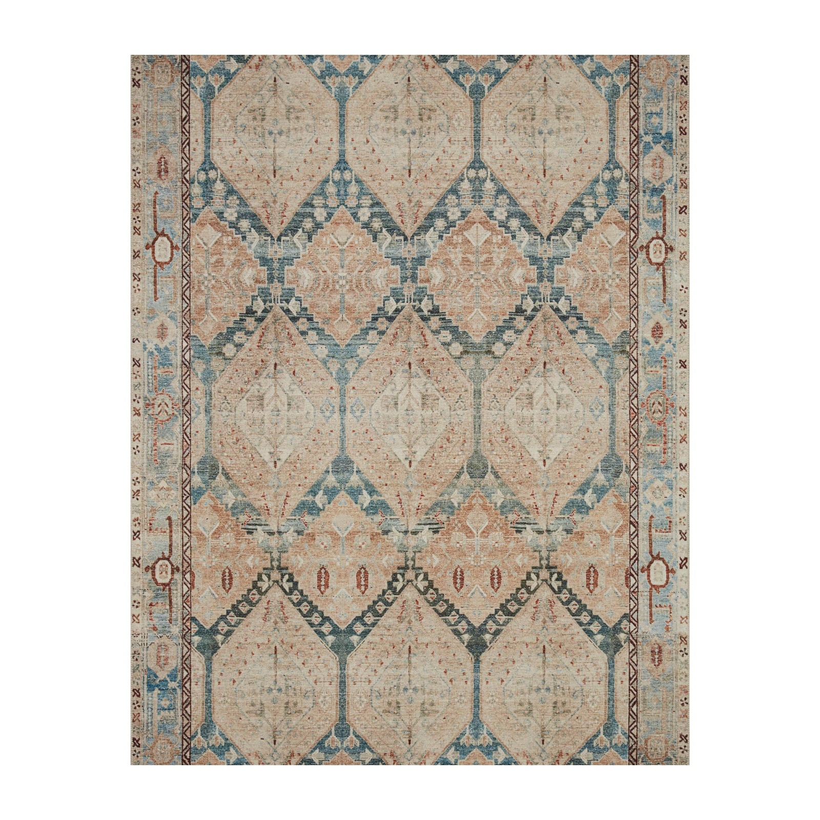 Loloi Lenna Denim / Sand Rug 2 - RUGS - patterned Loloi 18" x 18" sample