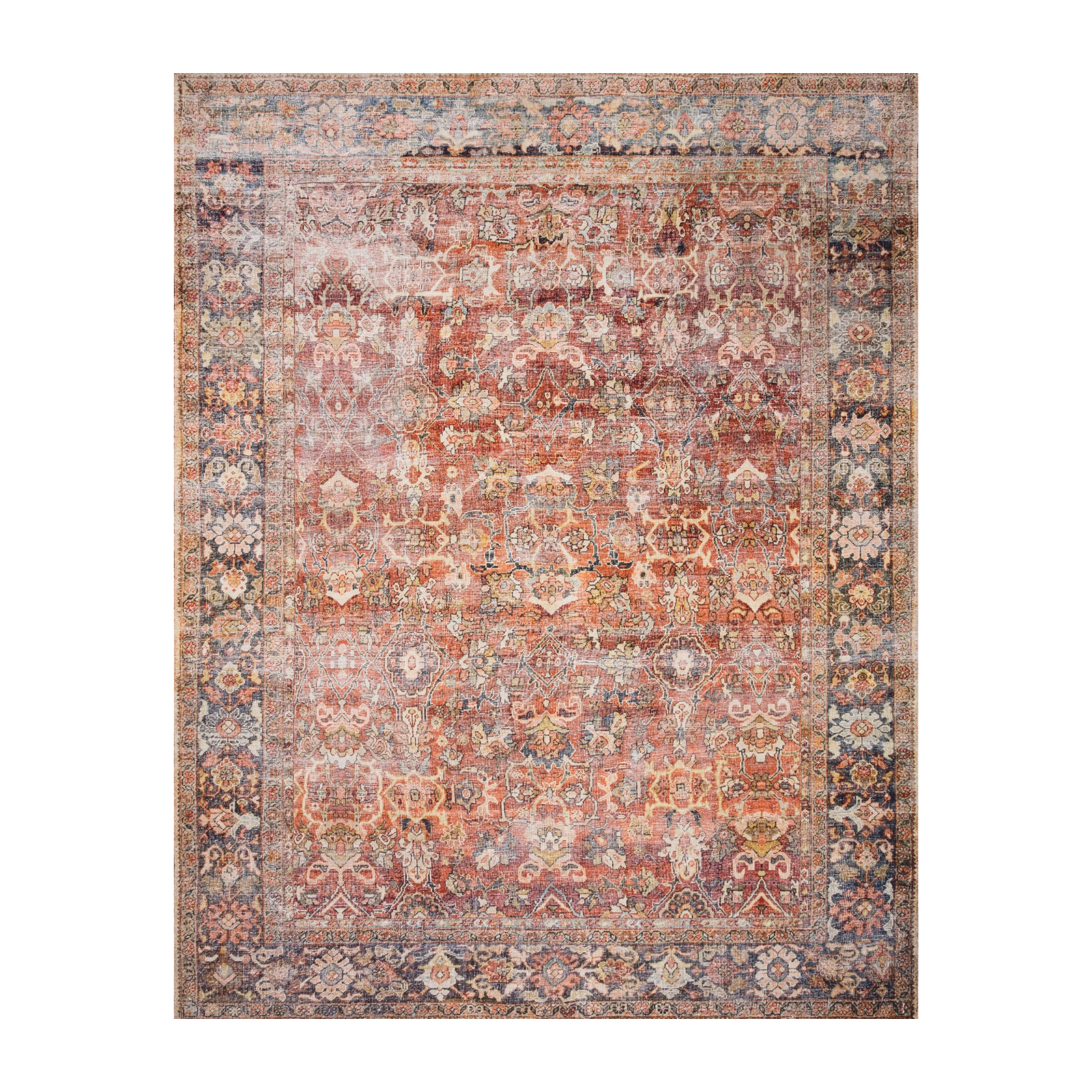 Loloi Layla Spice / Marine Rug RUGS - patterned Loloi 18" x 18" sample