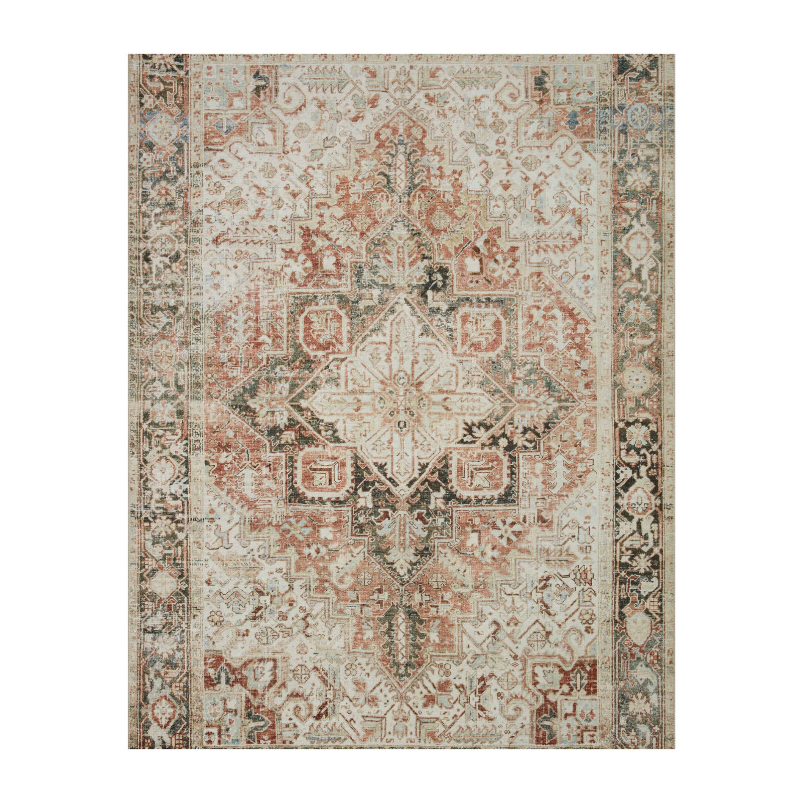 Loloi Lenna Rust / Charcoal Rug 2 - RUGS - patterned Loloi 18" x 18" sample