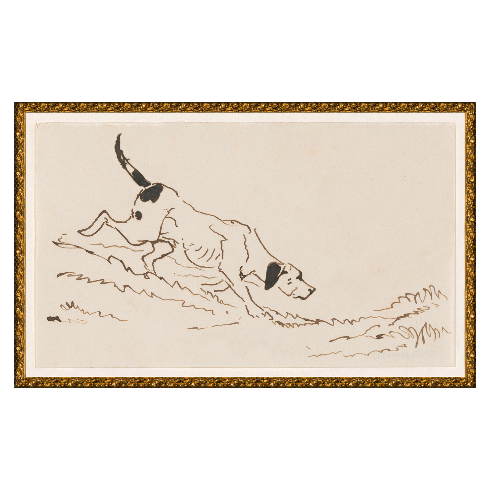 The Hound Framed Art Print - Rug & Weave