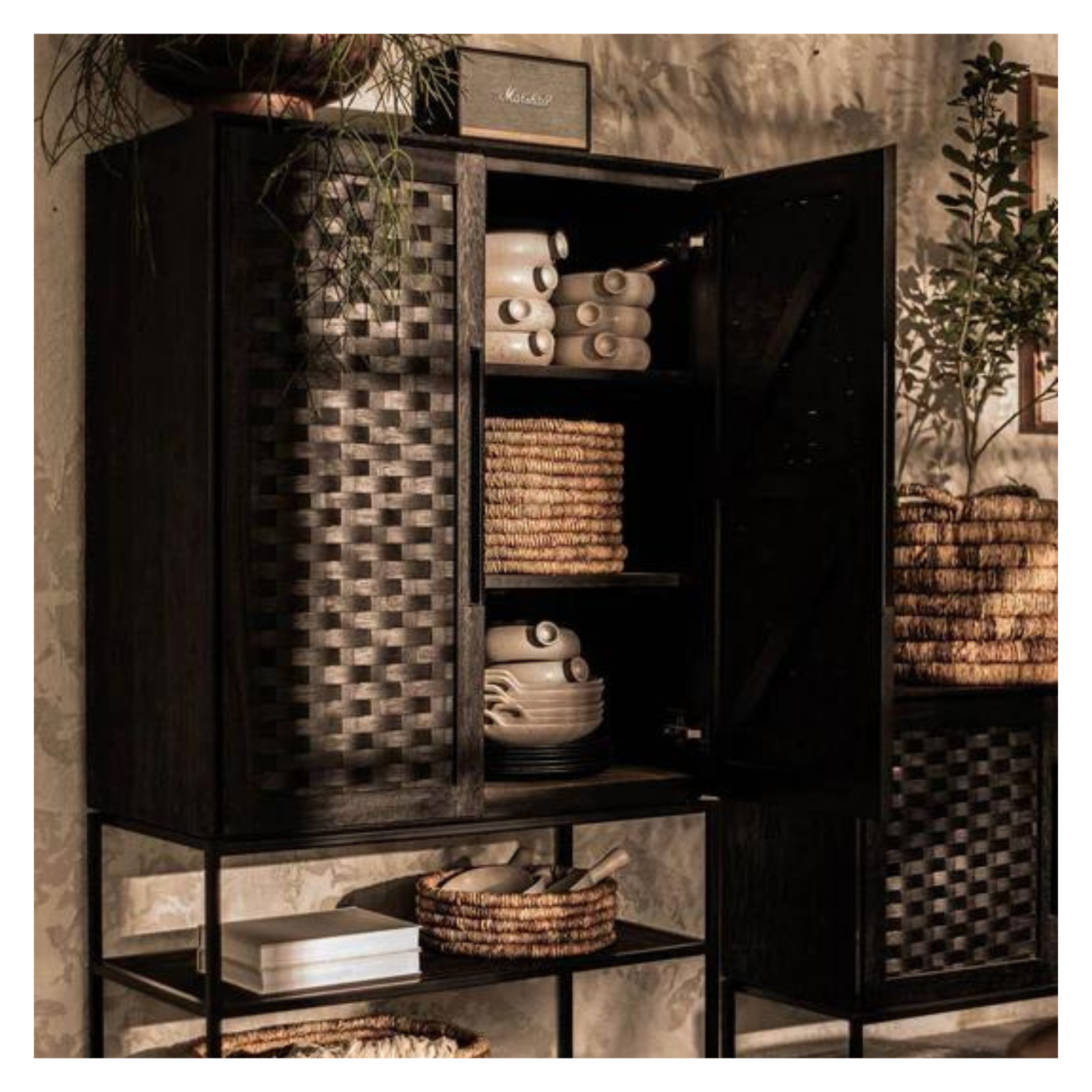 Derek Cabinet - Charcoal 7 - FURNITURE - bookcase/cabinet LH IMPORTS