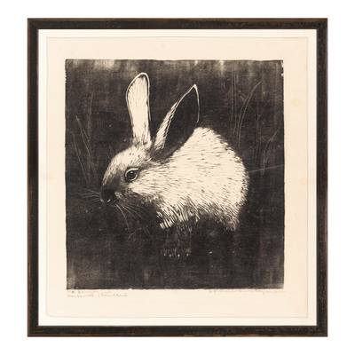 The Rabbit Framed Art Print - Rug & Weave