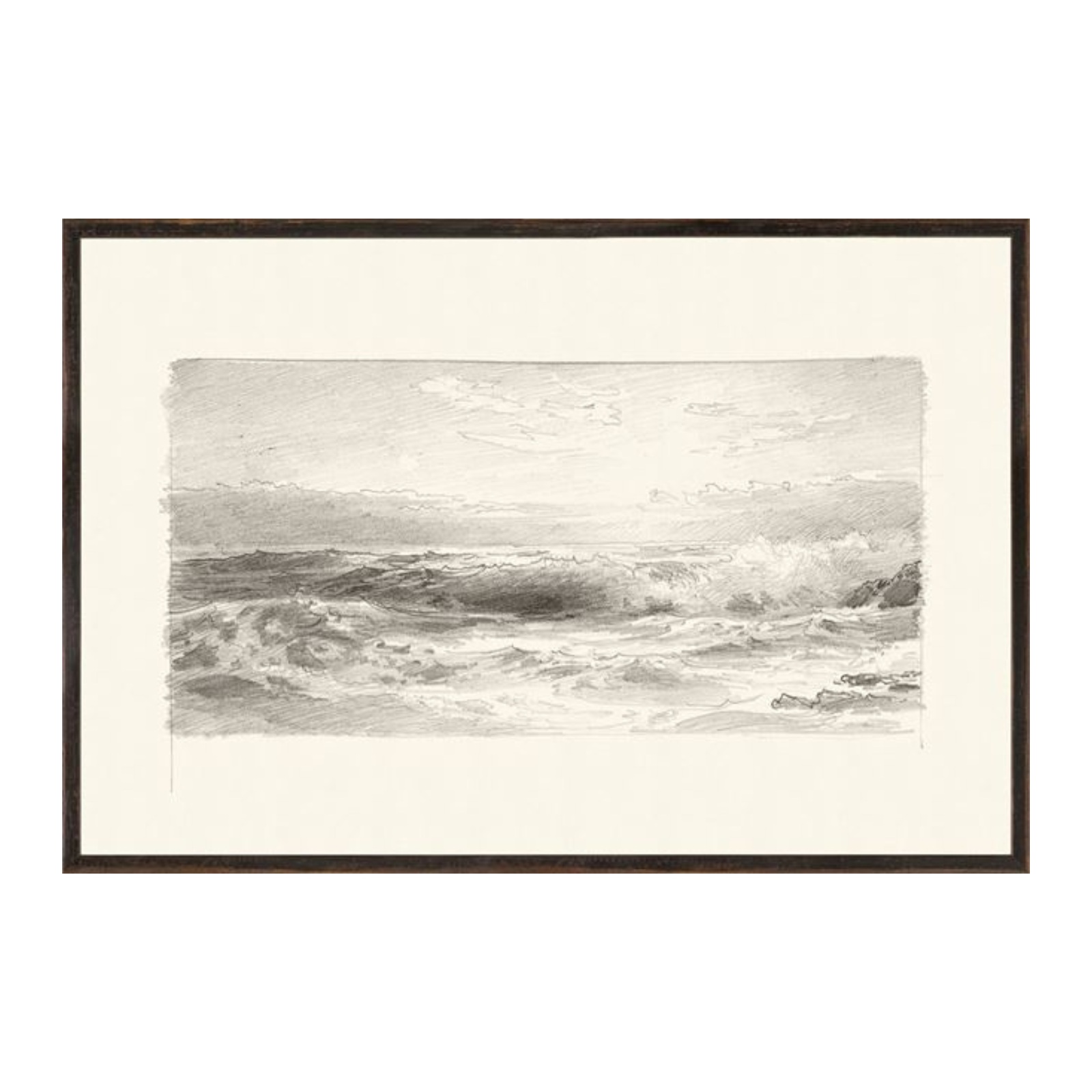 “Stormy Ocean I” Framed Art Print