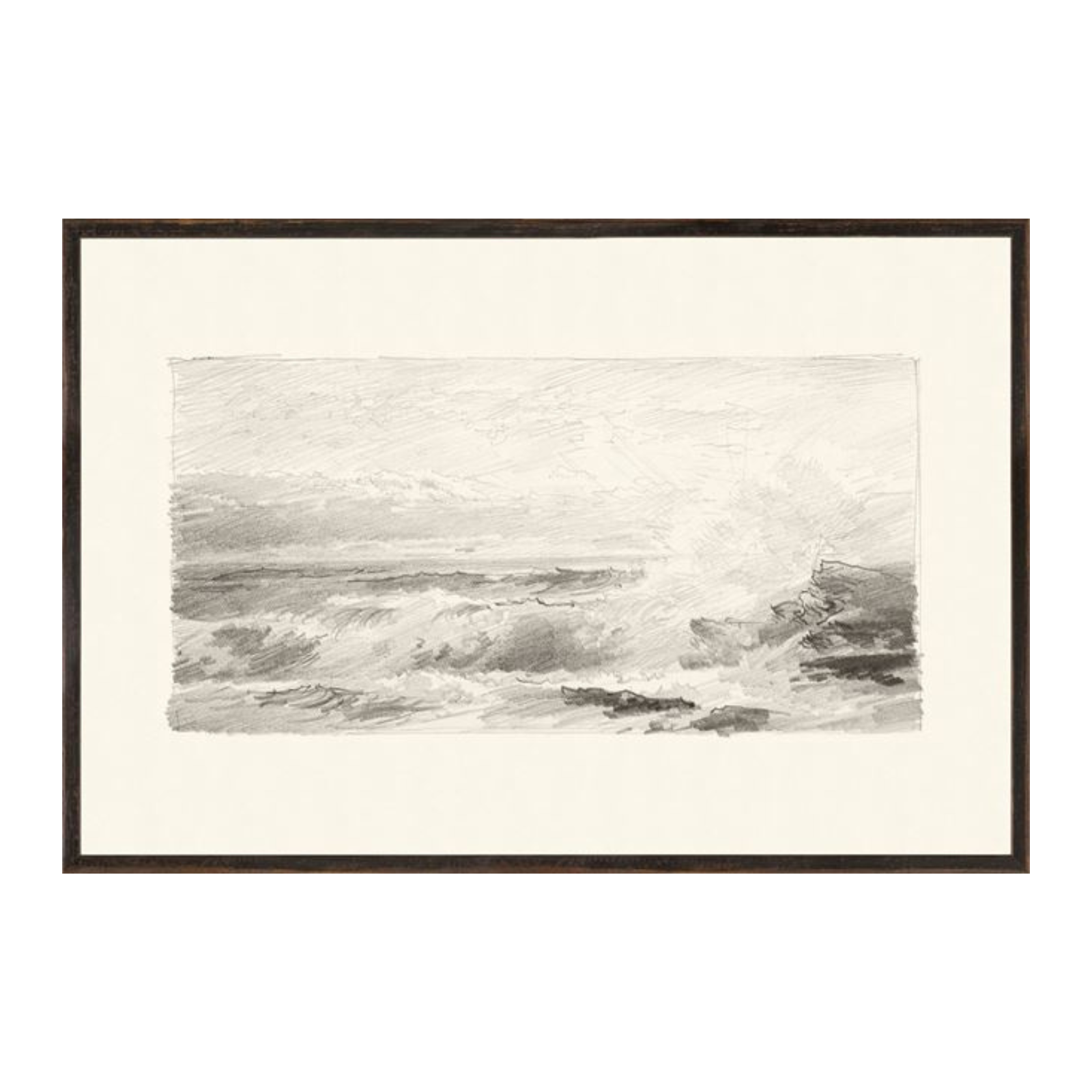 “Stormy Ocean IV” Framed Art Print