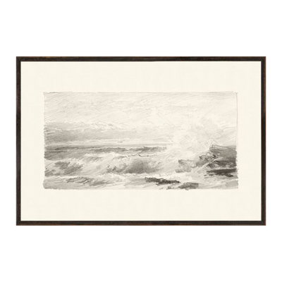 “Stormy Ocean IV” Framed Art Print - Rug & Weave