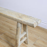 Alic Vintage Elm Wood Bench - Natural