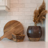 Rustic Partial Glazed Pots with Ears - Rug & Weave