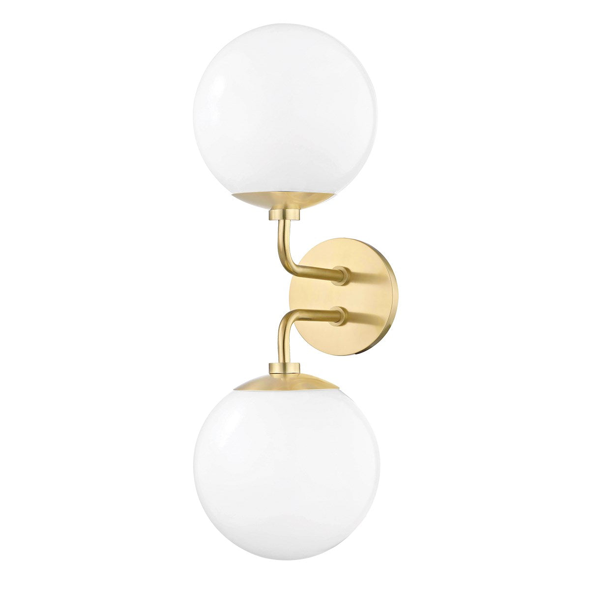 Stella Double Wall Sconce LIGHTING - sconce Hudson Valley Lighting Aged Brass