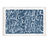 "Twombly Script in Blue" Framed Art Print - Rug & Weave