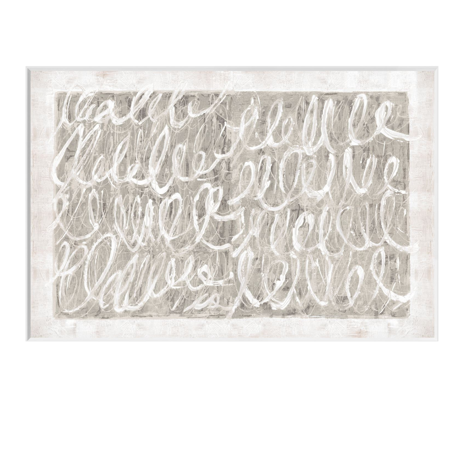 "Twombly Script in Natural" Framed Art Print